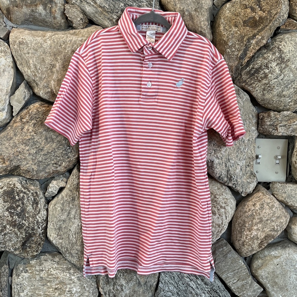 Beaufort Bonnet Co Boys Nantucket Red Shelton Shorts, Striped Polo Shirt Outfit - Picture 10 of 14